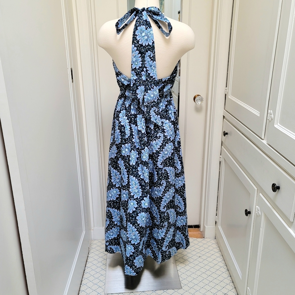 New! J. Crew size 12 Collection Halter Cutout Dress in Ratti Pacific Paisley NWT - Picture 3 of 16